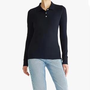 Camisetas de Golf y Tenis de Alto Rendimiento para Mujer, Manga Larga, Cuello Polo con Botones, Estilo Casual, Poliéster, con Logotipo - Product Image 4