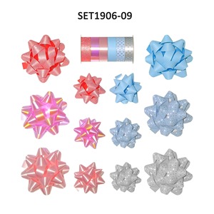 Cintas de Regalo Personalizadas con Lazo de Estrella de Satén de Doble Cara, Color Rosa Iridiscente y Plateado, Tejidas en Poliéster con Impresión Digital, Decoración para Cumpleaños - Product Image 3