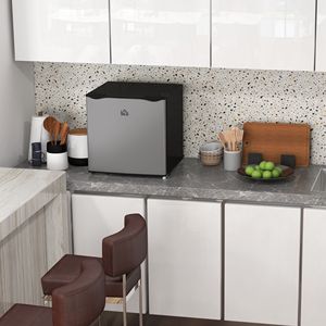 Compact <b>Silver</b> Mini Upright <b>Freezer</b> 1.1 Cu.Ft Class a Energy Efficient Swing Door Design Removable Shelves for Household Use - Product Image 2