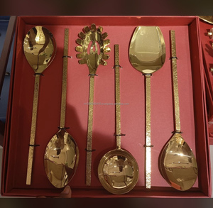 ช้อนเสิร์ฟด้ามยาวชุบทองหรูหรา - ดีไซน์คลาสสิกสำหรับงานเลี้ยง - Product Image 2