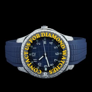 ดีไซน์ล่าสุด หน้าปัดทรงกลม ฟังก์ชั่นวันที่อัตโนมัติ สายยางสีน้ำเงิน แฟชั่นทันสมัย คอลเลกชันแบรนด์มาตรฐานสำหรับผู้ชายและผู้หญิง - Product Image 1