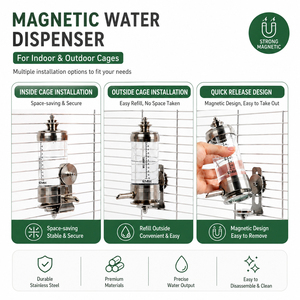 Bebedero Colgante Antichoque para Pájaros, Práctico Dispensador de Agua para Loros, Suministros Diarios para Aves de Compañía - Product Image 6