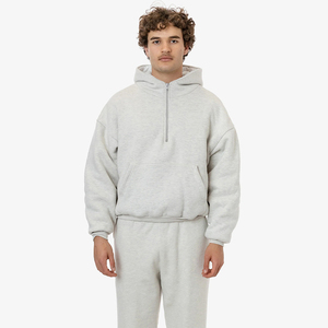 Sudaderas con Capucha Oversize de Algodón 100% para Hombre, con Hombros Caídos, Estilo Boxy, Personalizables con LOGO, Cómodas, de Alto Gramaje, Unisex, con Cremallera 1/4, Venta al por Mayor - Product Image 1