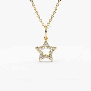 Collar de Plata de Ley 925 Chapado en Oro de 14k con Colgante de Moissanita y Diamantes Super Star, Precio al por Mayor - Product Image 2