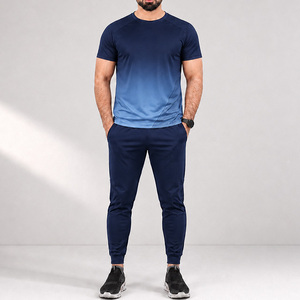 Conjunto Deportivo de Alta Calidad con Estampado Ombre por Transferencia Térmica, Camiseta Deportiva para Gimnasio, Ropa Deportiva para Entrenamiento, Transpirable para Verano - Product Image 6