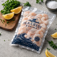 Sacs sous vide alimentaires personnalisés transparents en PA PE Nylon pour la conservation de la viande, du poisson, des fruits de mer et des aliments surgelés