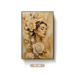 Peinture murale décorative de fleurs de roses et de filles, design personnalisé, origine Vietnam, marque HALO F6 - E6 - Product Image 1