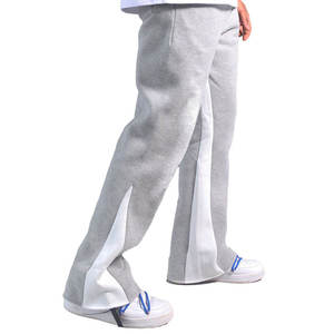 Joggers Streetwear Homme Coupe Ample Évasée Effet Superposé 2026, 100% Coton, Séchage Rapide, Respirant, Fermeture à Cordon de Serrage, Design Personnalisé - Product Image 2