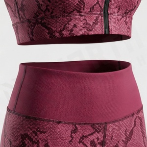 Ensemble de vêtements de sport pour femmes en nylon et élasthanne sur mesure, vêtements de compression pour la gym, ensemble de yoga, vêtements de sport sans couture pour femmes, vente en gros - Product Image 5