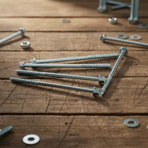 Class 4.8 & 6.8 Zinc Plated Carbon Steel Hex Head Partial Thread Lag <b>Screws</b> M6-M12 Metric/Inch PDC - Product Image 1