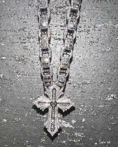 Collar con Cruz de Moissanita, Plata 925, Colgante de Lujo de Moda, Regalos Cristianos, Colgante de Fe Religiosa, Colgante Iced Out Estilo Rapper - Product Image 2