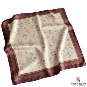 Écharpe carrée élégante personnalisée, tissu léger de qualité supérieure, fabricant OEM ODM, produits textiles personnalisés Borneo, approvisionnement en gros, faible MOQ - Product Image 5