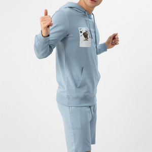 Ensemble deux pièces OEM de haute qualité pour homme : sweat à capuche et pantalon de survêtement, tricoté, 100 % coton, thermique, pour l'hiver, fitness et sportswear décontracté - Product Image 3