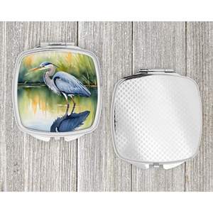 Espejo de maquillaje de mano plegable y compacto Blue Heron Stalking Prey para mujeres y niñas, espejo de bolsillo decorativo de viaje, ¡gran idea de regalo! - Product Image 4