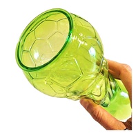 Gobelet de football sans BPA, en PET écologique, réutilisable, 450 ml, avec couvercle et paille, cadeau pour fête de jardin pour adultes