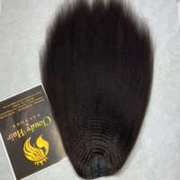 CDYHAIRVN BLACKFRIDAY Pelucas de Cabello Virgen Peruano Liso Sedoso Estilo Yaki Marrón de Alta Calidad Súper Doble Trama con Parte en U al por Mayor