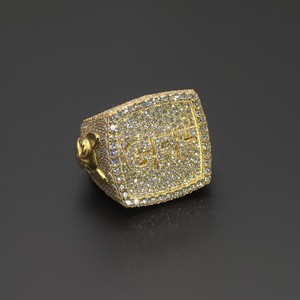 Custom Lab Grown Diamond Moissanite <b>Ring</b> 925 Sterling Silver 10K 14K 18K Solid Gold Men's Hip Hop Iced Out <b>Statement</b> <b>Ring</b> OEM - Product Image 1