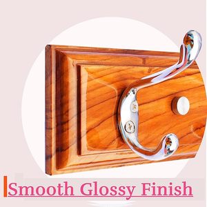 Natural Wooden <b>Wall</b> Hanger Budget Friendly Handmade <b>Wall</b> <b>Hooks</b> for Clothes <b>Keys</b> Bags and Entryway Use - Product Image 3