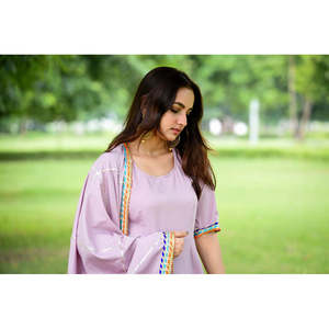 Ensemble de costume en crêpe de chiffon respirant pour femme Bloom Lavender, taille XS - Product Image 5