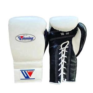Professional Fight Gear Winning Boxing <b>Gloves</b> Premium Quality Genuine Leather <b>Lace</b>-Up White & <b>Black</b> Boxing <b>Gloves</b> For Training - Product Image 6