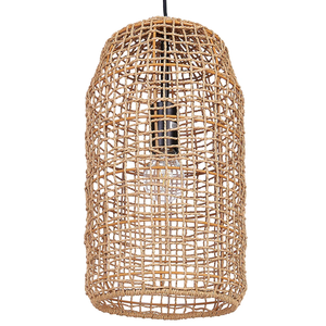 Abat-jour rustique en jonc de mer tressé fait main, écologique, avec assurance commerciale, fabricant vietnamien, service OEM ODM disponible - Product Image 1
