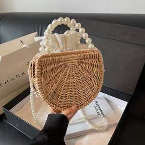 Nuevo Bolso Bandolera Semicircular Tejido de Moda para Mujer, con Correa de Hombro de Color, Cierre de Cremallera, para Viajes, Compras y Actividades al Aire Libre - Product Image 1