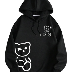 Pull à capuche imprimé personnalisé pour hommes, style fermeture éclair, tissu respirant et confortable, polaire en coton/polyester - Product Image 1