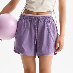 Shorts Deportivos de Cintura Alta para Mujer, Estilo Casual, para Correr, Yoga, Fitness, de Secado Rápido y Transpirables - Product Image 1