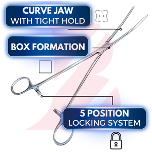 Pinzas Kelly de Acero Inoxidable 2026, Certificadas por la CE, Autoclavables, para Uso Hospitalario, Instrumentos Quirúrgicos Manuales Reutilizables - Product Image 2
