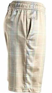 Shorts de sport pour hommes taille haute écologiques respirants coupe Bermuda d'été vente en gros motif à carreaux logo frontal Birlag - Product Image 4