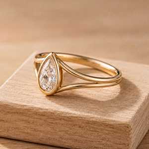 Top Grade Pear Cut Lab Grown Diamond Engagement Platinum Sterling Silver Bridal Solitaire Ring Gift for Her Wedding Ring - Product Image 4