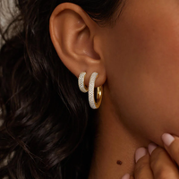 Boucles d'oreilles créoles en or jaune pour femmes, diamants de laboratoire 2,3 carats, taille brillant, couleur E/F, clarté VS-VVS, certifiées IGI, luxe