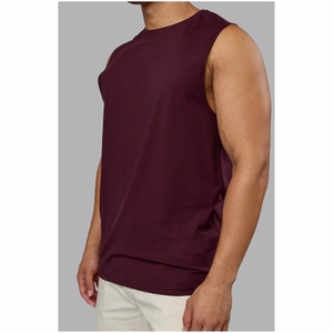Débardeur de sport pour homme de haute qualité, imprimé sur mesure, sans manches, streetwear fitness, en coton côtelé - Product Image 4