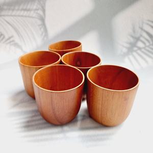Taza de madera con logotipo personalizado, taza de madera Natural hecha a mano de alta calidad, respetuoso con el medio ambiente, OEM, nuevo diseño - Product Image 1