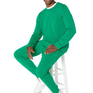 Sweat-shirt à col rond blanc pour homme, longueur intégrale, couleur unie, vêtement décontracté, 100% coton, respirant, coupe classique, style automne - Product Image 4