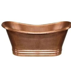 Baignoire autoportante ovale en cuivre pour bain à l'huile, idéale pour salle de bain, spa et complexe hôtelier - Indian Home Crafts - Product Image 4