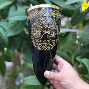 Cuerno para Beber Estilo Vikingo con Soporte, Diseño Único, Se Acepta Logotipo Personalizado, Alta Calidad, Hecho a Mano, Duradero, Feng Shui - Product Image 1