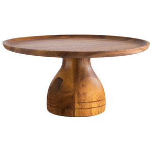 Natural Wooden <b>Cake</b> Stand with Elevated Base for Displaying <b>Cakes</b>, Pastries, and Fruits at Events by blossom craft india - Product Image 5
