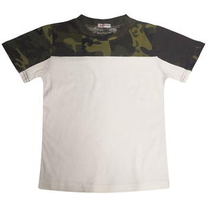 Kids Two <b>Colour</b> Block Top & Shorts <b>Set</b> Camo Green Summer Wear Girls Boys 5-13 - Product Image 5