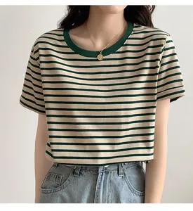 เสื้อยืดผู้หญิงฤดูร้อนถักโมเดลแขนสั้นลาย O คอสบายๆหลวมพอดี 2026 - Product Image 1