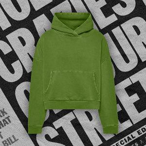Sweat à capuche ample 100% Coton Écologique Respirant Grande Taille Automne Été Femme Court Uni Vente en Gros - Product Image 1