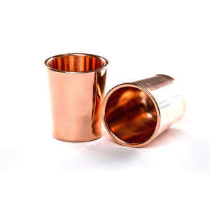Juego de Vasos Clásicos de Cobre con Forma Cilíndrica Lisa, Acabado Pulido y Estilo Artesanal Minimalista para Uso Diario y Regalos - Product Image 4