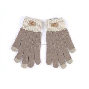 Gants en tricot thermique doux avec poignets côtelés, motif classique en tricot torsadé, doublure confortable et design chaud pour l'extérieur - Product Image 4