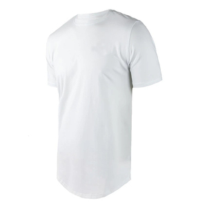 T-shirt en coton teint en fil pour homme, style USA, coupe classique, épaules tombantes, col rond, respirant, séchage rapide, écoresponsable, streetwear - Product Image 2