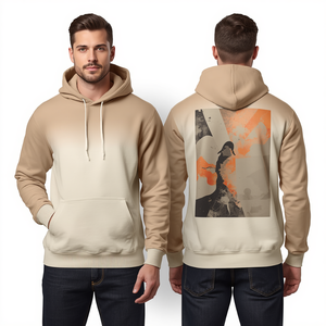 Sudadera con Capucha para Hombre, Estampado Degradado, Informal, de Algodón, con Diseño Gráfico, Cómoda, de Primera Calidad - Product Image 1