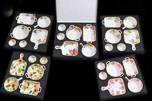 Vajilla de Cerámica de Lujo Multicolor Vibrante con Manteles Individuales y Almohadillas, Ecológica y Lavable para Comidas - Product Image 5