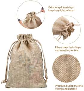 Elegante Bolsa de Regalo de Yute de Colores con Asa de Cuerda para Tiendas Minoristas - Product Image 3