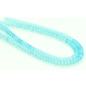 Hermosas cuentas de cuarzo transparente en forma de rondel, color azul cielo, de 7-8 mm, cuentas de piedra preciosa de cuarzo liso, cuentas para la elaboración de joyería artesanal. - Product Image 4