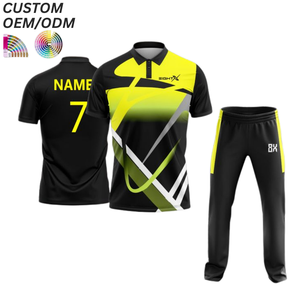 Uniforme de Cricket Personalizado con Estampado Sólido, Ropa Deportiva para Equipos, Transpirable, de Secado Rápido, Soporte OEM ODM para Venta al Por Mayor - Product Image 5