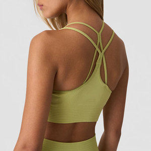Vêtements d'été très demandés pour femmes, tenue de sport pour la course en extérieur, soutien-gorge dos croisé, couleur unie, bretelles réglables, coupe ajustée - Product Image 6